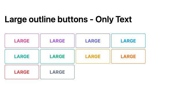 TailwindCSS Large Outline Buttons - Only Text