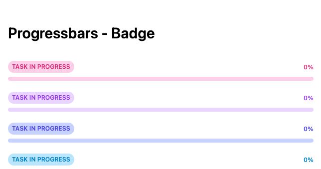 TailwindCSS Progressbars - Badge