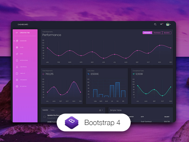 Black Dashboard - HTML Version Thumbnail.