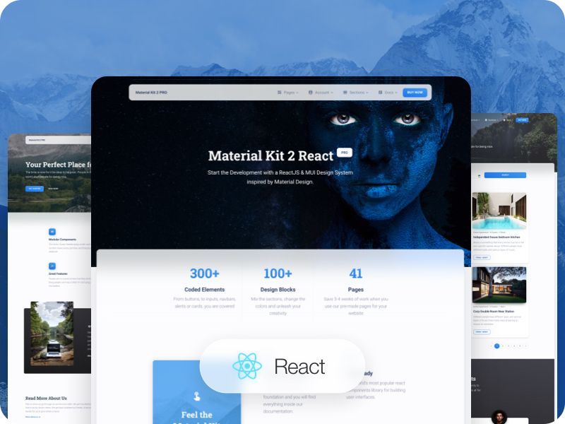 material kit 2 react template