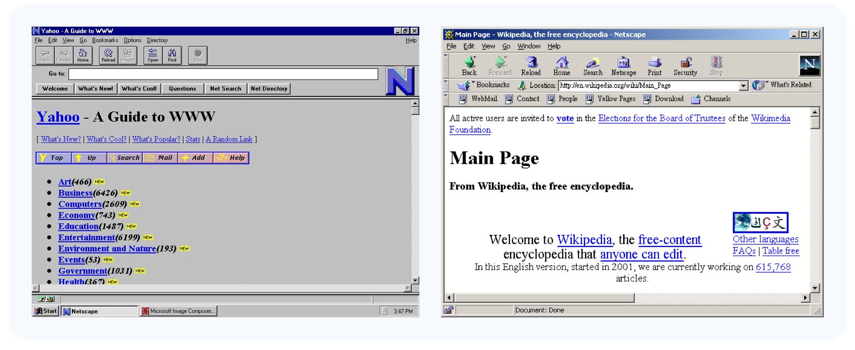 how web 1 looked