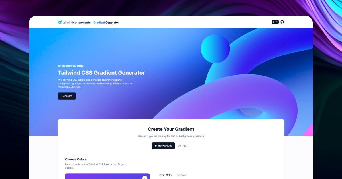 tailwind css gradients generator