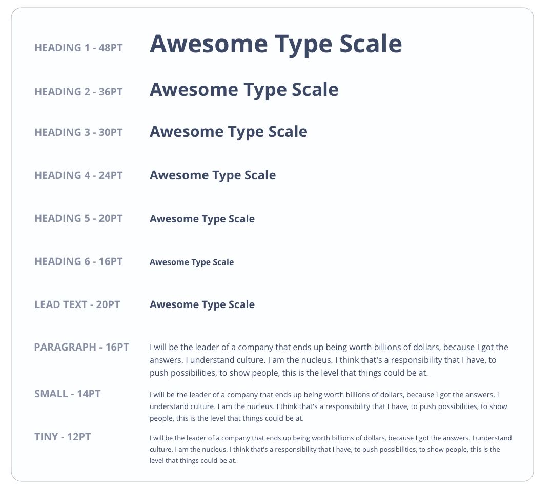 type scale example