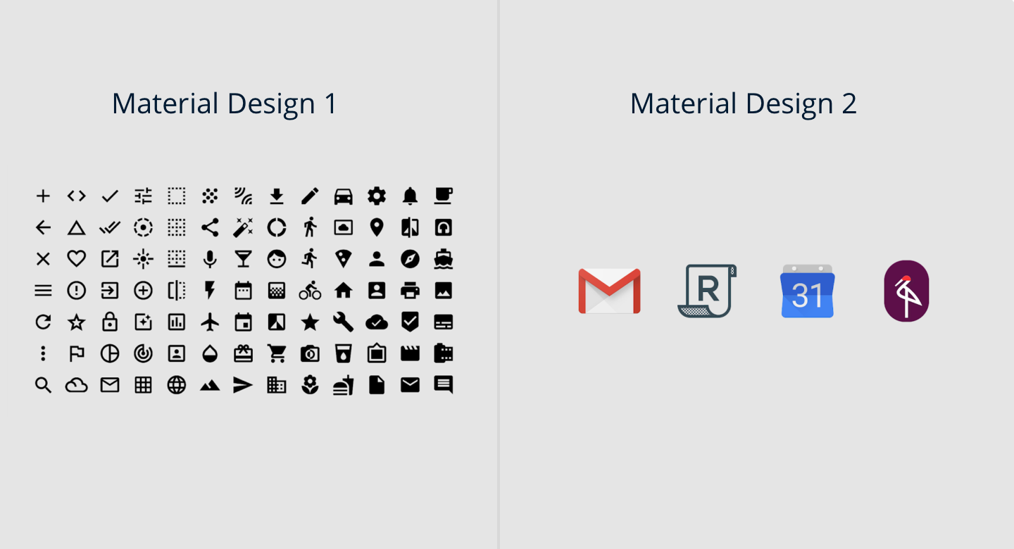 material design 1 vs material design 2