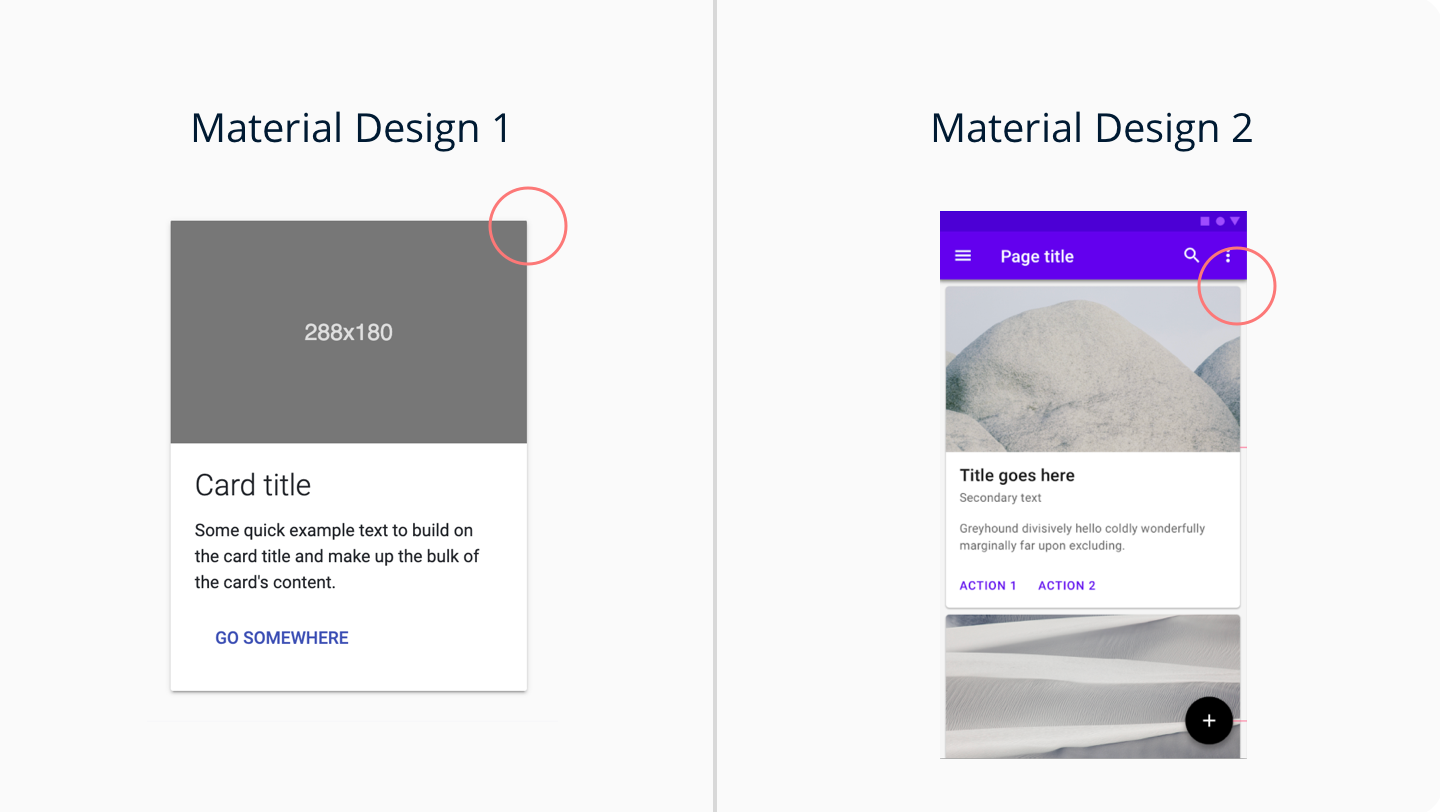 material design corners