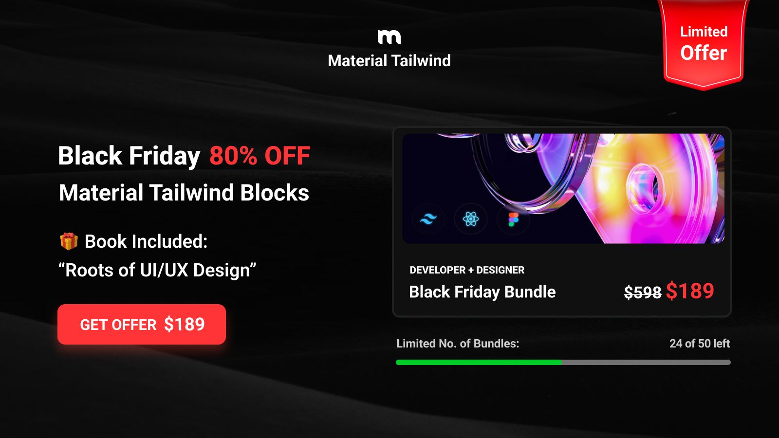 material tailwind black friday offer