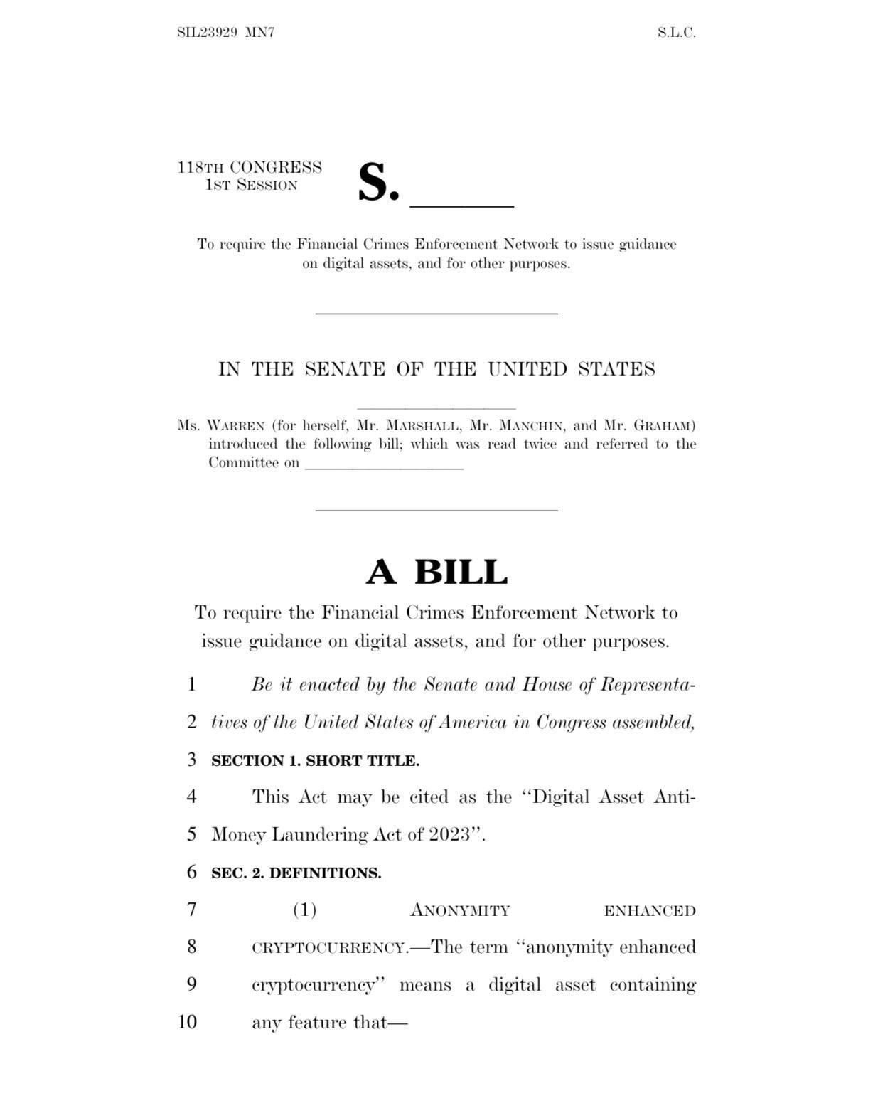 anti money laundering bill