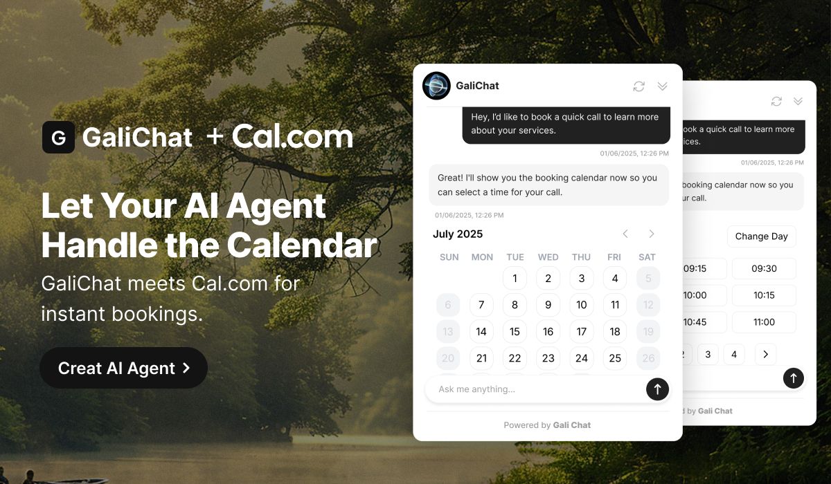 GaliChat Now Integrates with Cal.com for Instant Scheduling