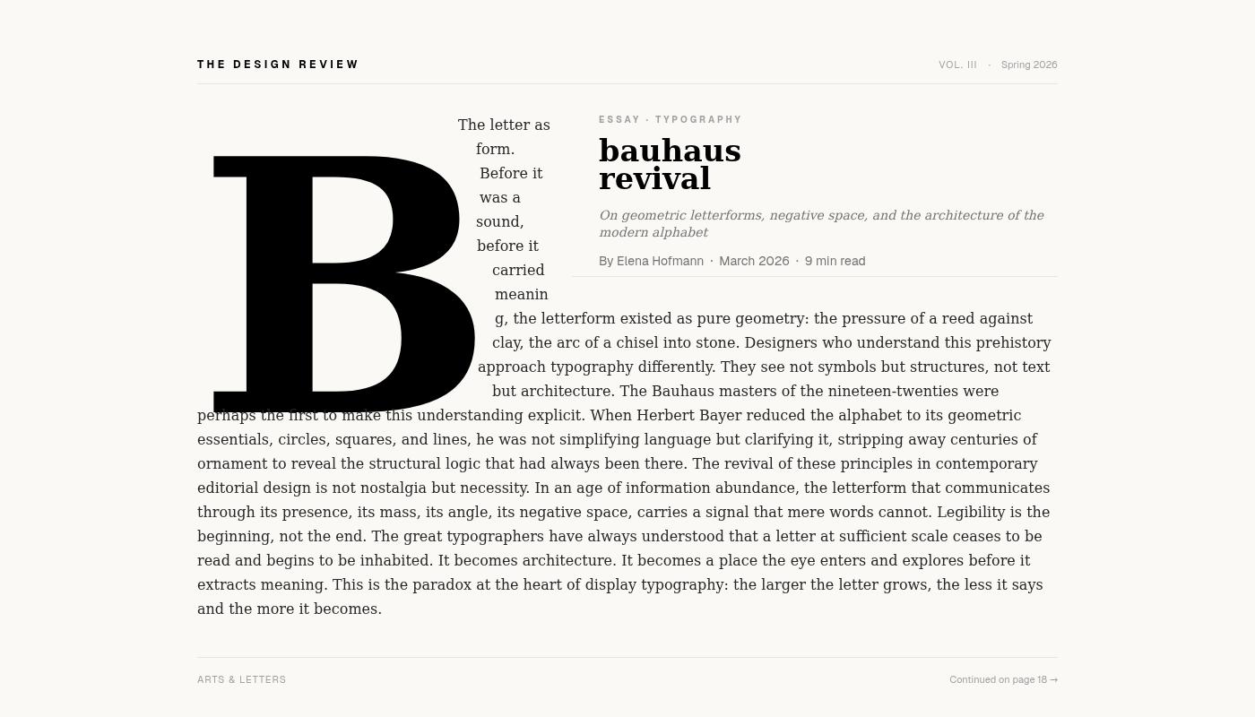 Magazine Big Letter block with Pretext