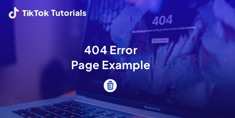 TikTok Tutorial - How to create a 404 Error page in pure CSS
