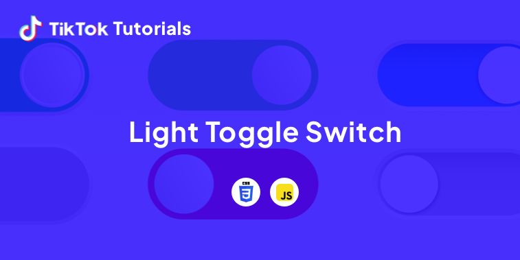 TikTok Tutorial #34 - How to create a Light Toggle Switch in CSS & Javascript