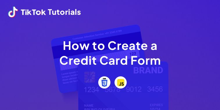 TikTok Tutorial #38 - How to create a Credit Card Form in CSS & VueJs