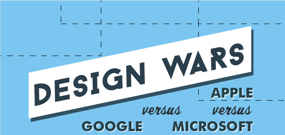 Design Wars Infographic: Apple vs Google vs Microsoft