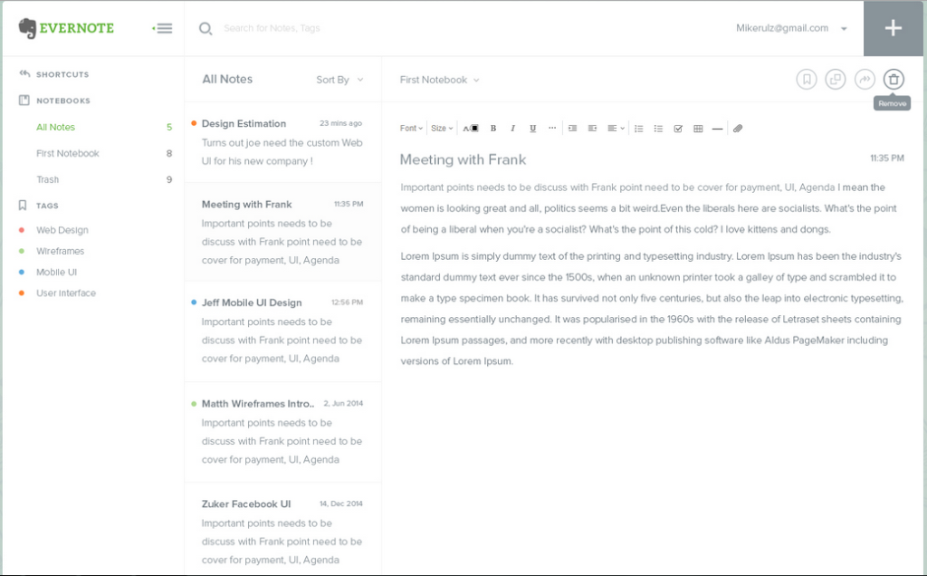  Dashboard Templates - Evernote