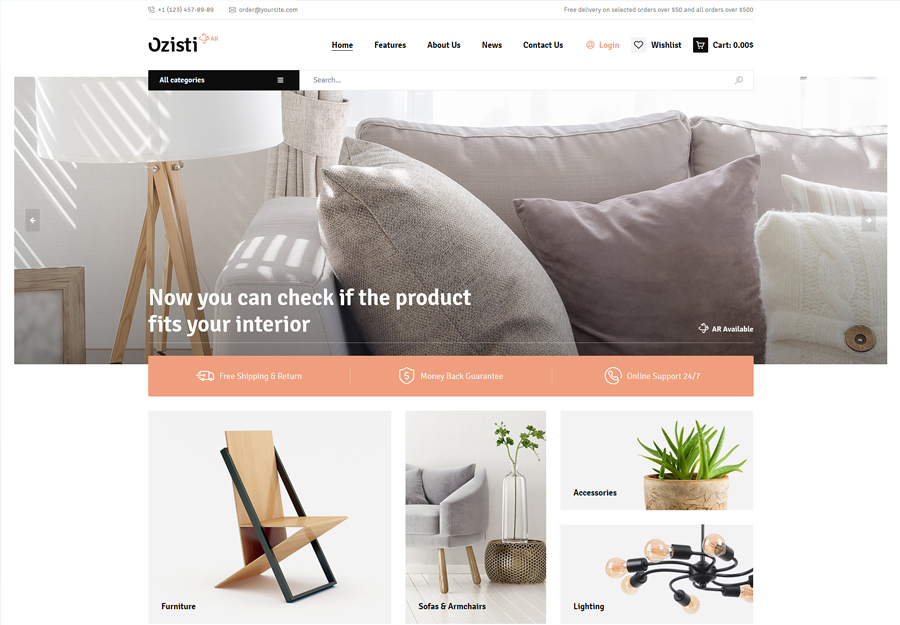 Ozisti A Multi-Concept WooCommerce WordPress Theme Augmented Reality Store Ready