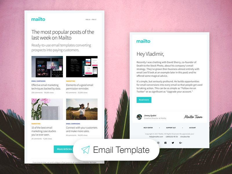 Download Mailto Free Fully Responsive Html Email Templates Creative Tim