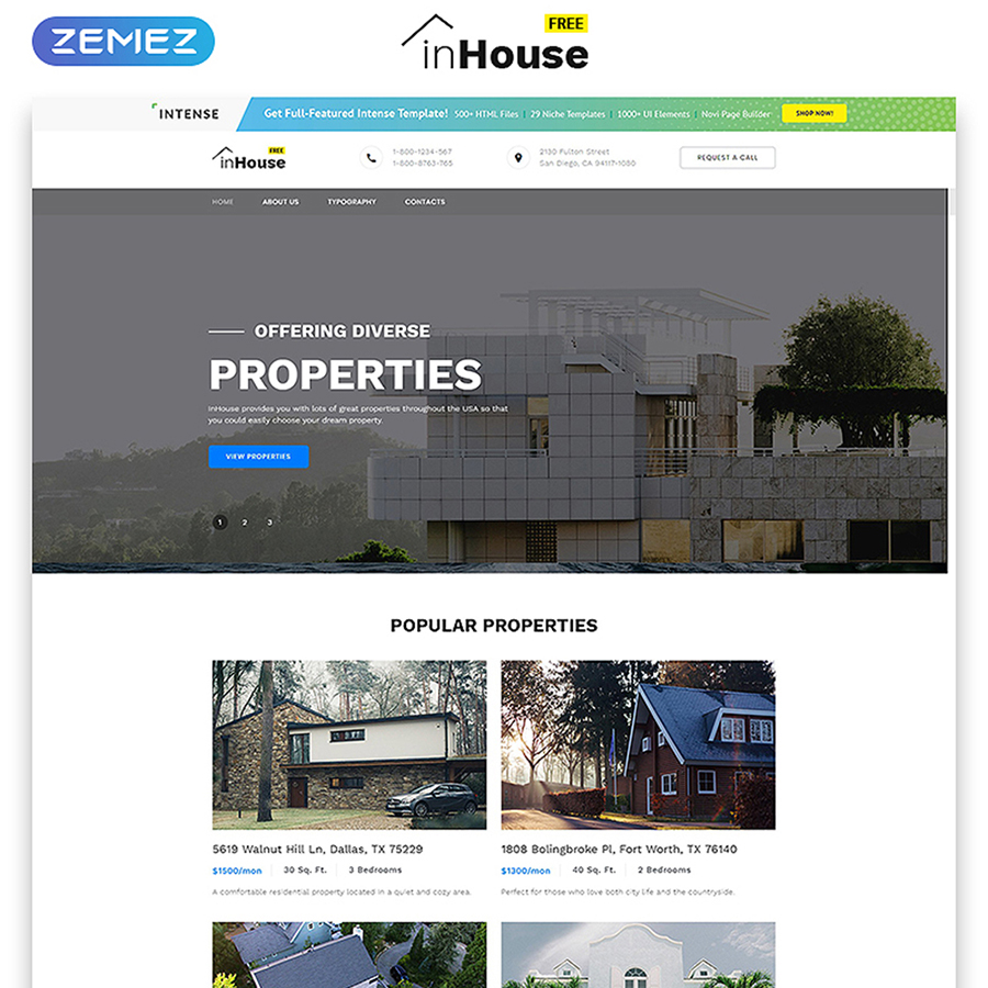 Free Website Template - Real Estate