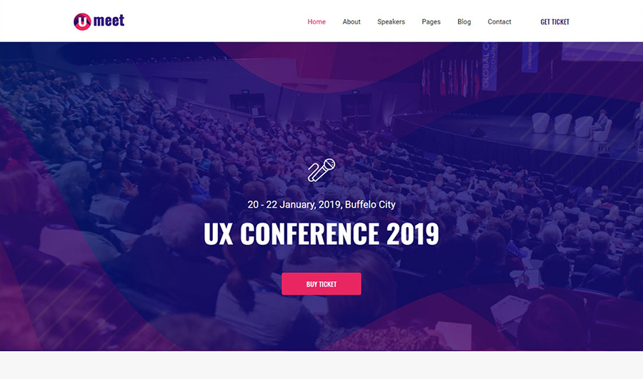 Umeet - Free Conference Bootstrap Landing Page