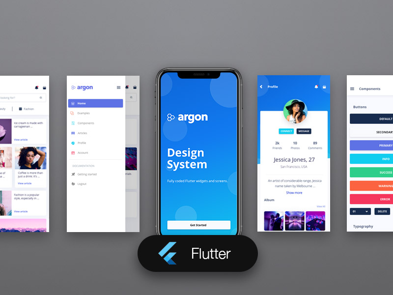 Argon Flutter Free Flutter App Template Creative Tim