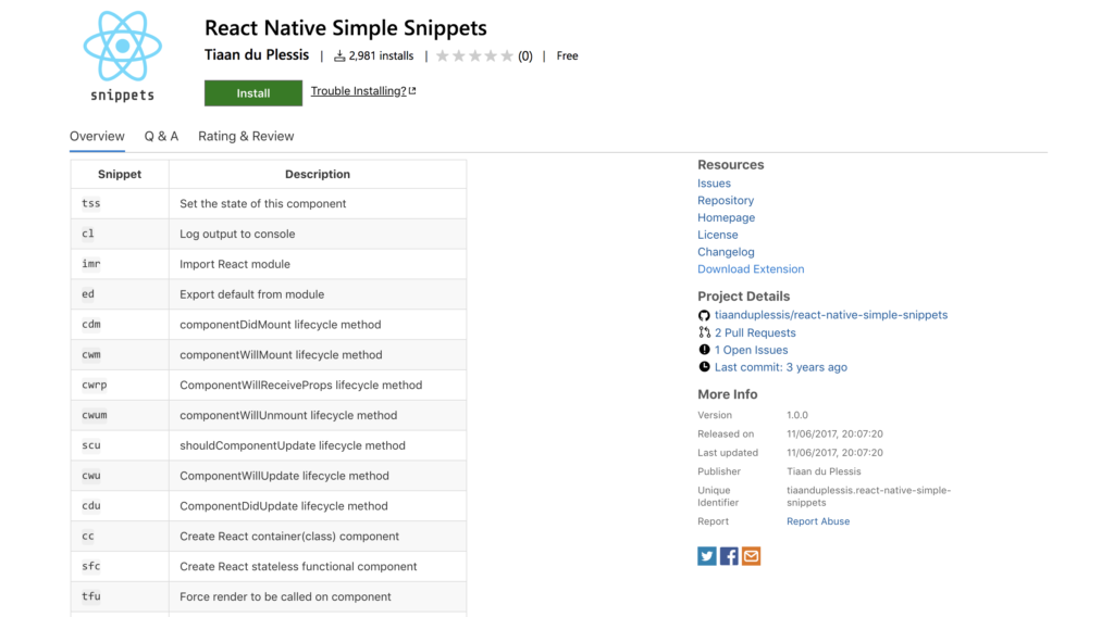 React Native Simple Snippets